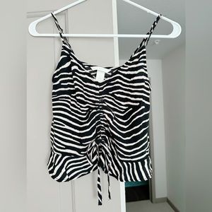 Gorgeous women’s spaghetti strap Zebra print blouse from H&M